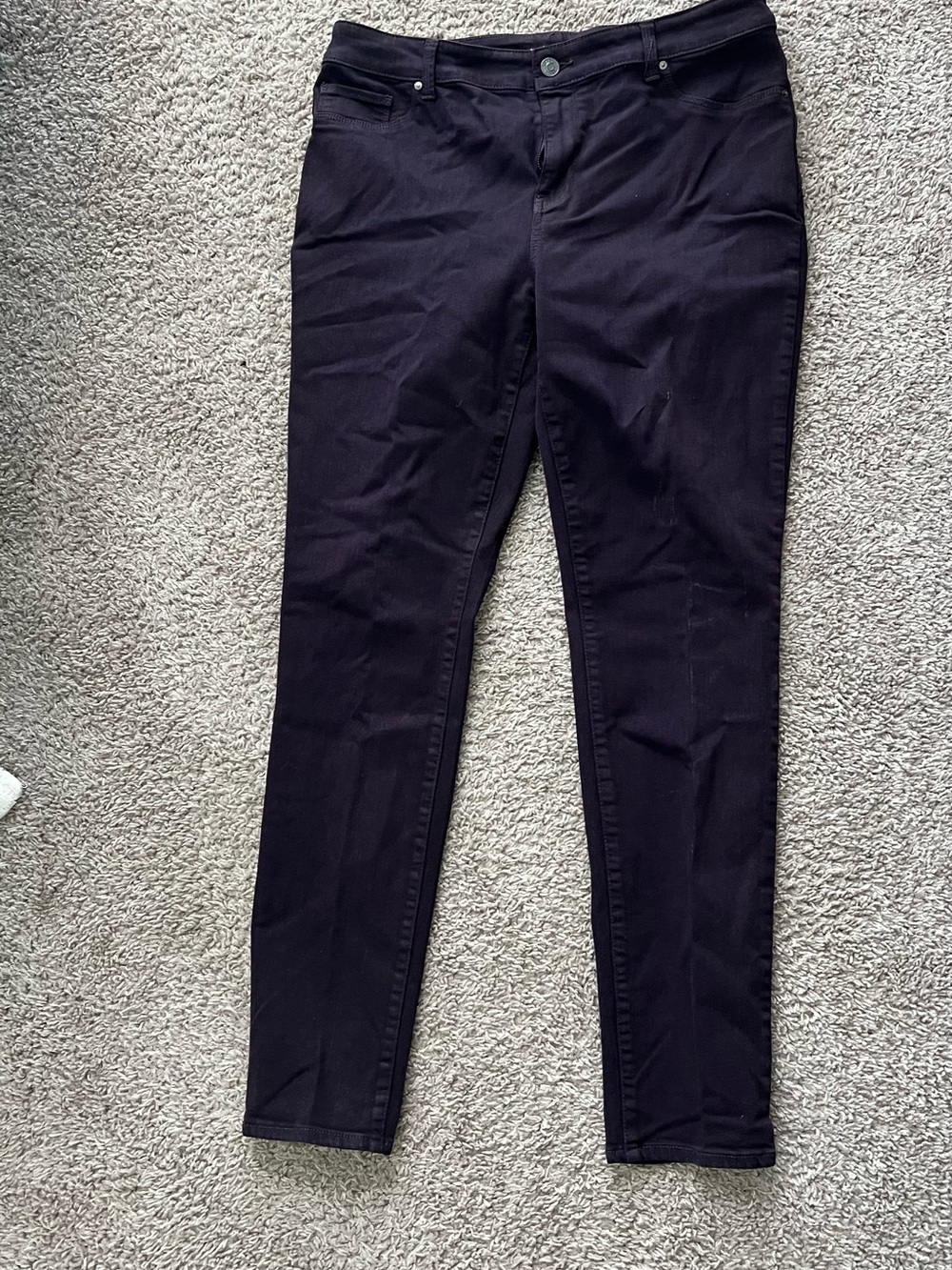 Chicos Slim Fit Jeans in Dark Purple